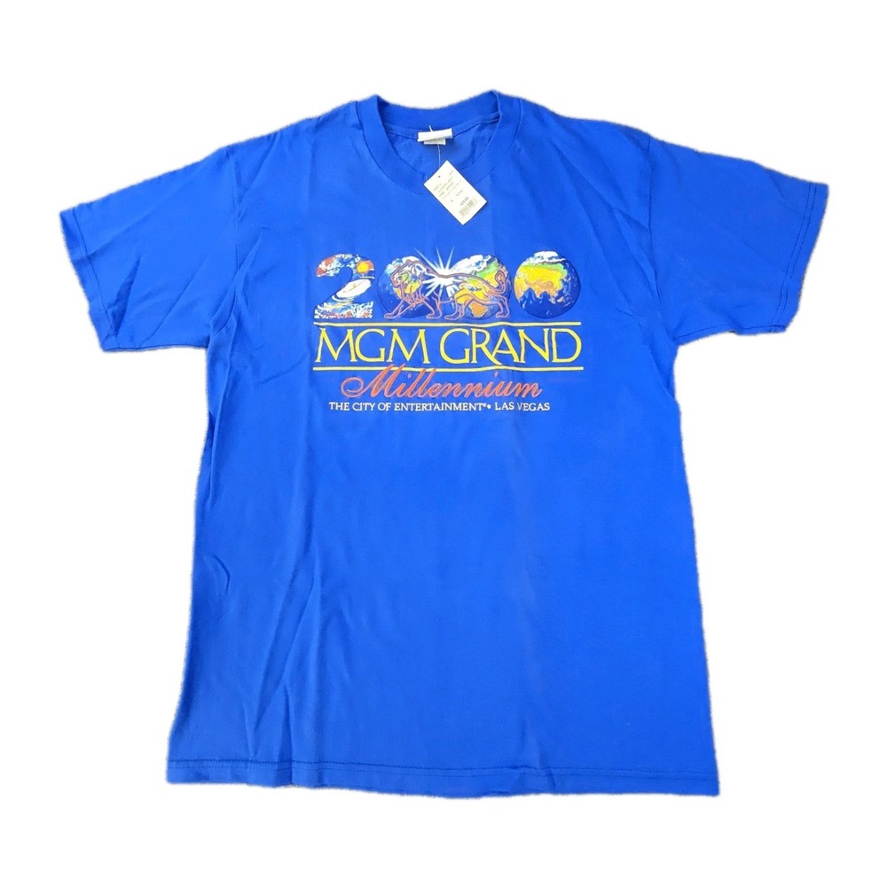 Vintage MGM Grand 2000 Millennium T‑Shirt –‎ Made in USA – L/XL – Deadstock